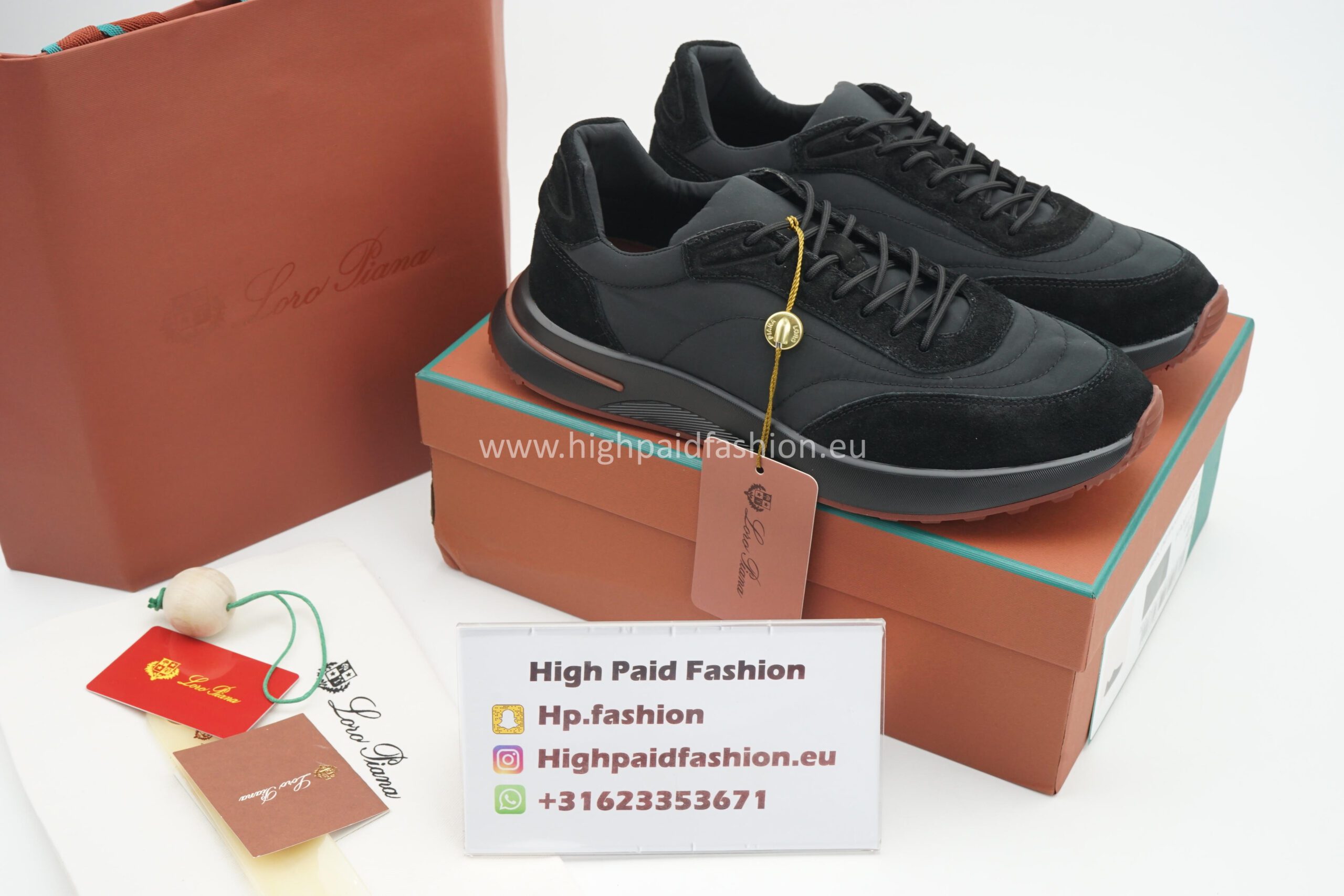 Loro Piana Week End Walk Black On Black - Image 2