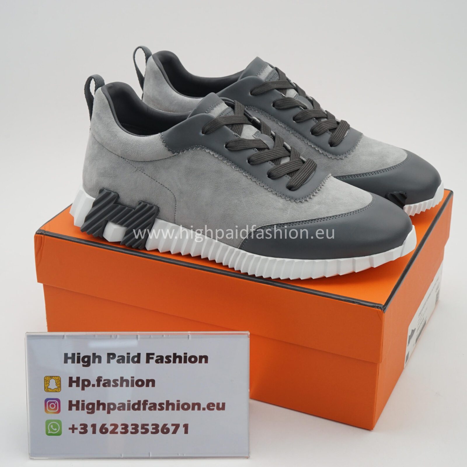 Hermes Bouncing Grey Suede