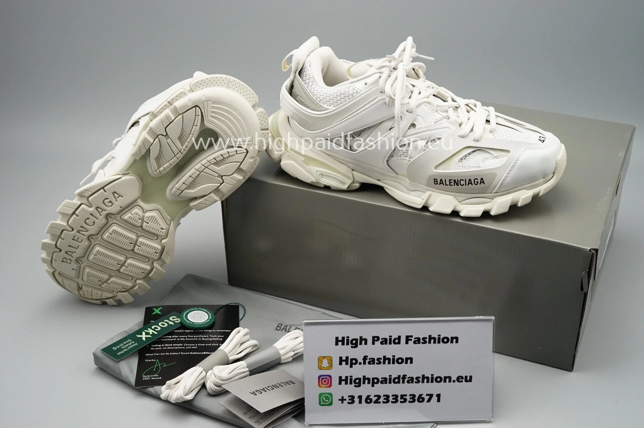 Balenciaga Track Runners White - Afbeelding 3