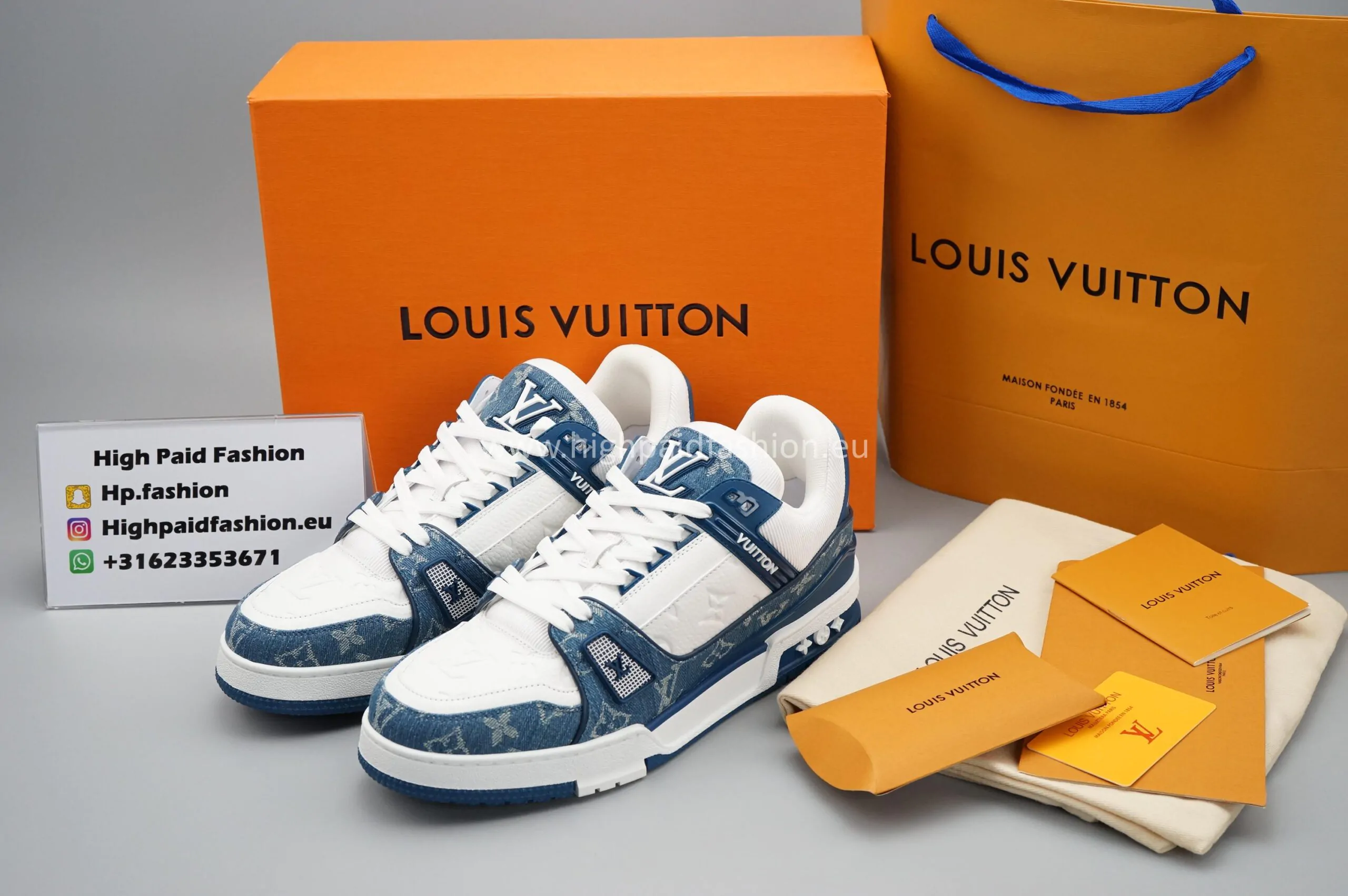 LV Trainers Blue - Afbeelding 4