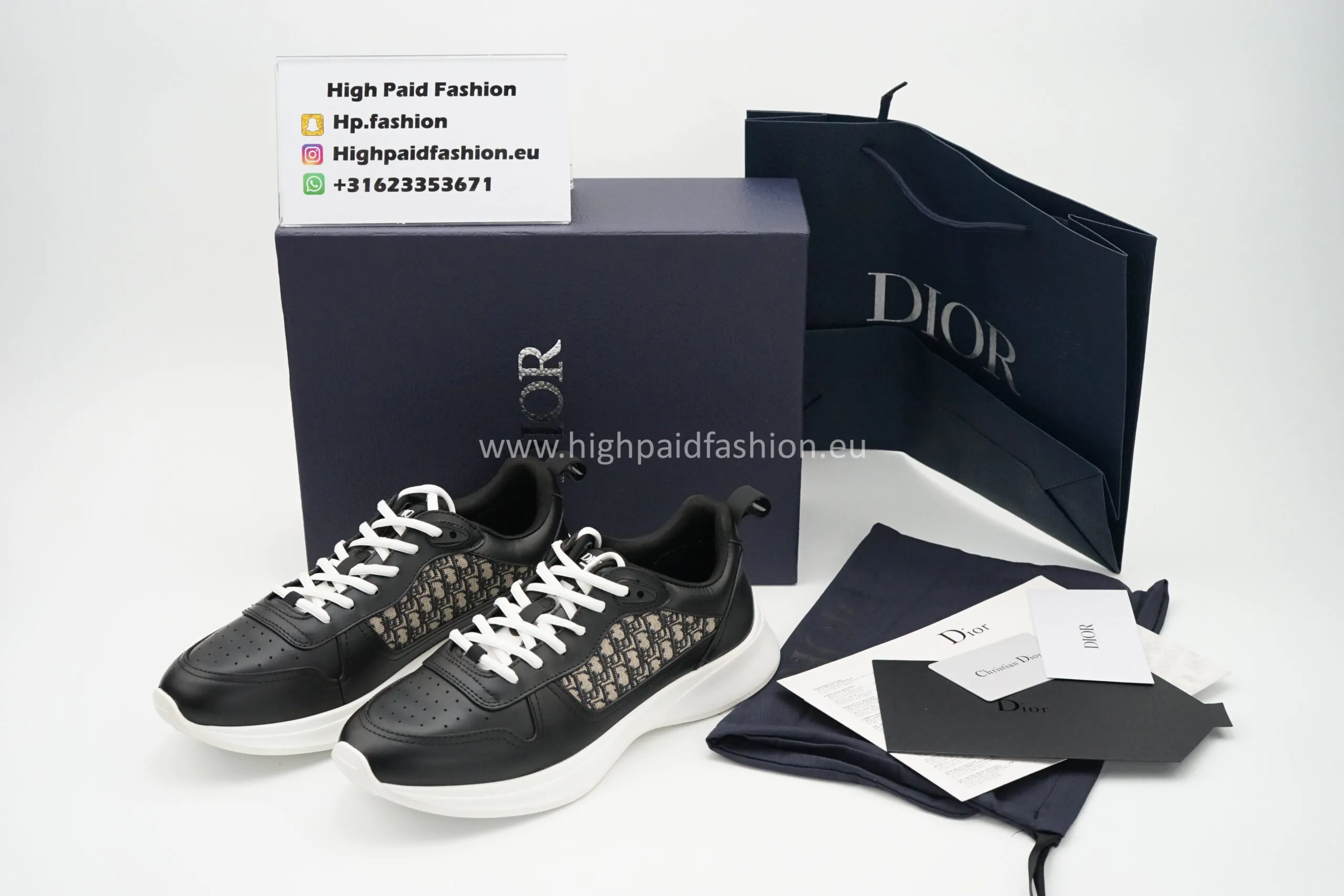 Dior B25 Black/White Glans - Afbeelding 2