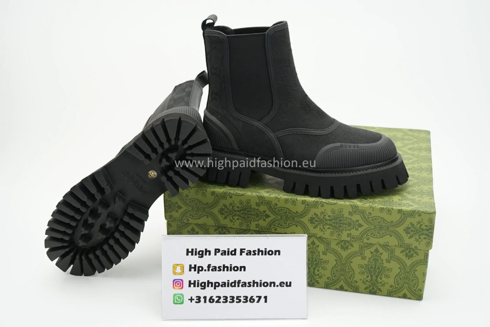 Gucci GG Canvas Ankle Boot Black - Afbeelding 4