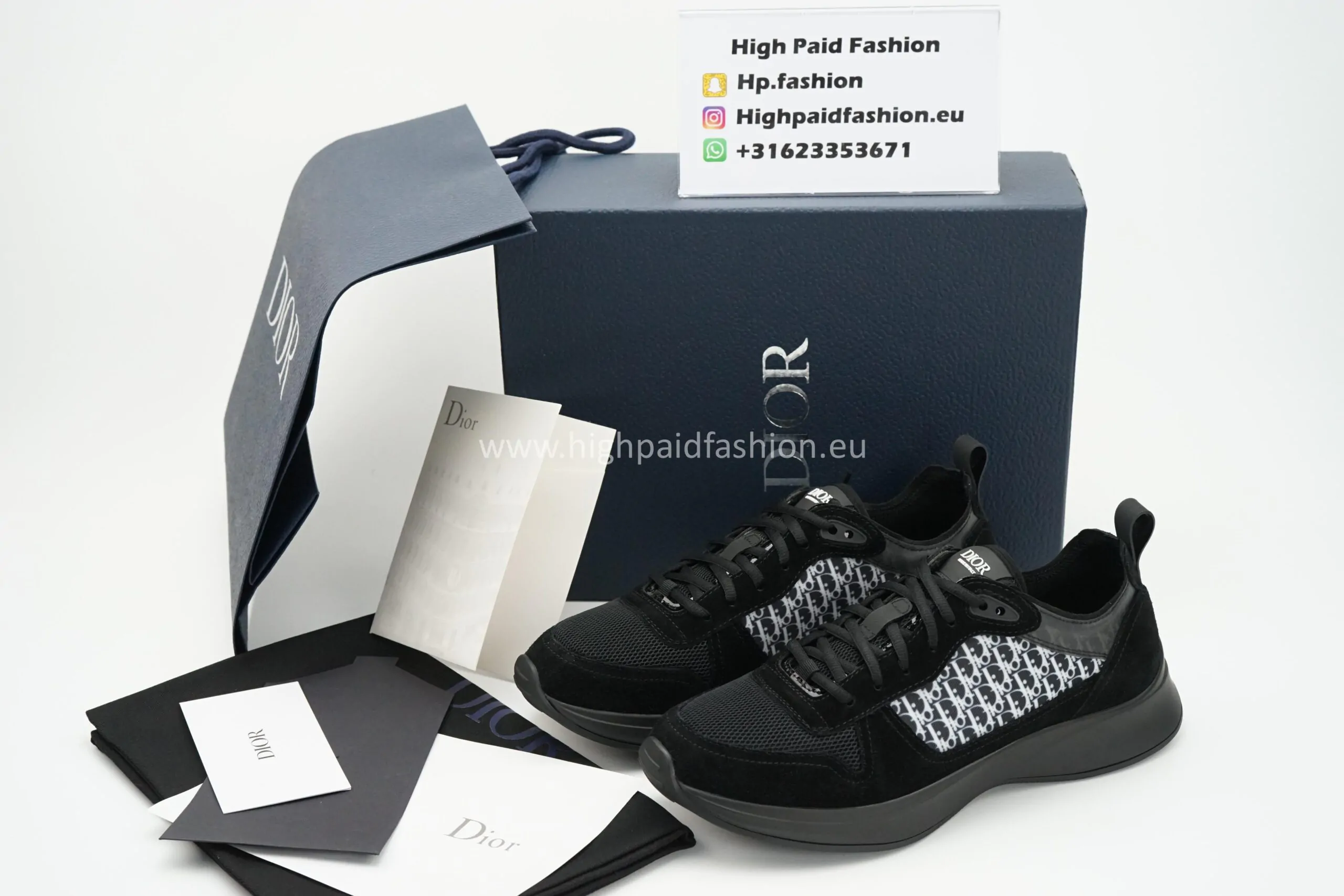 Dior B25 Black on Black Suede - Afbeelding 2