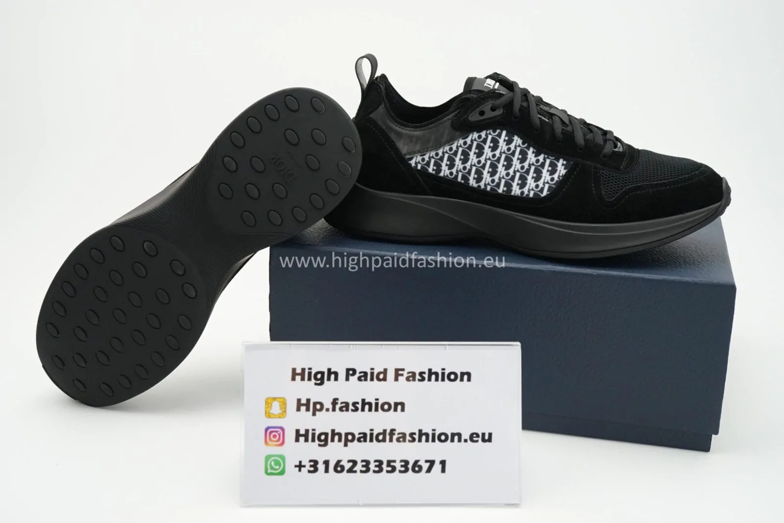 Dior B25 Black on Black Suede - Afbeelding 4