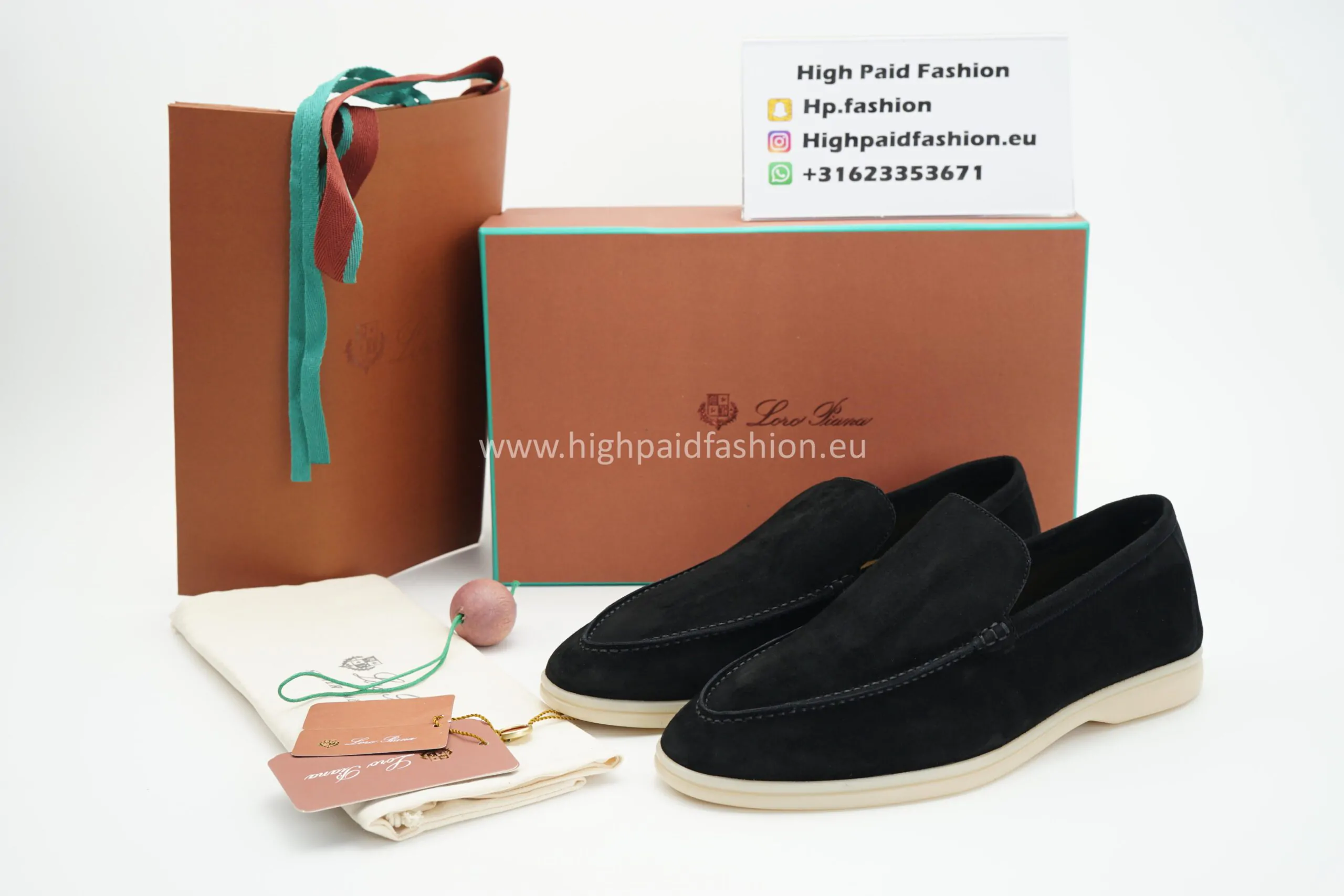 Loro Piana Summer Walk Loafers Zwart - Bild 2