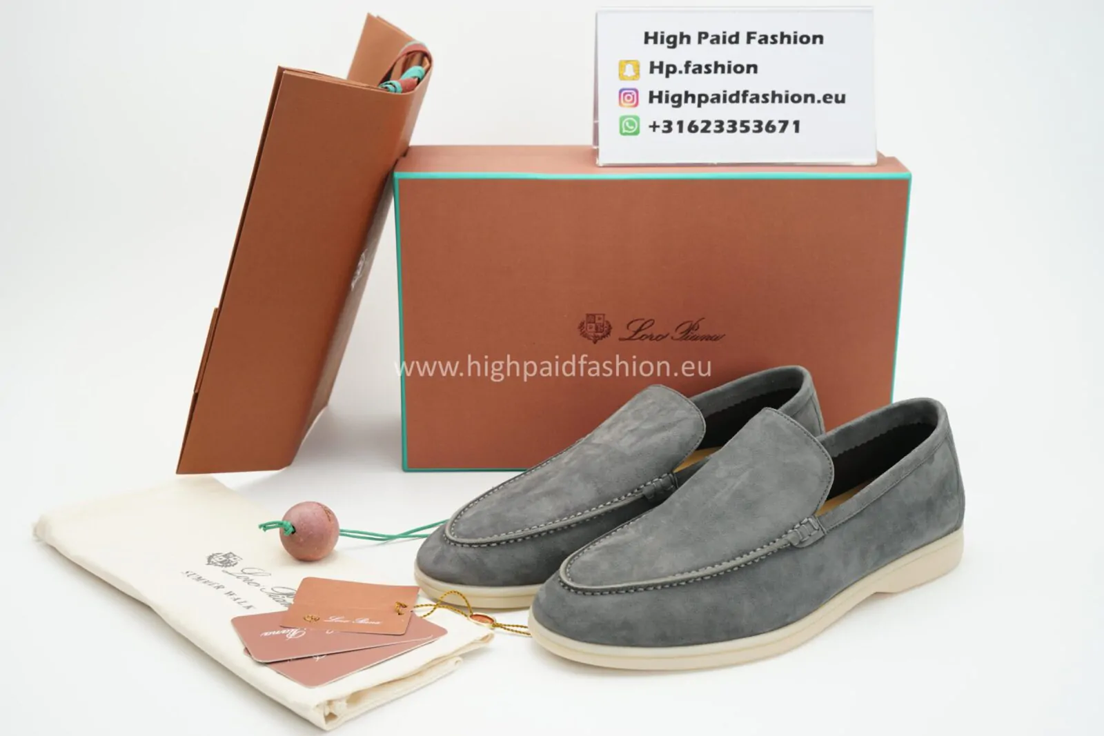Loro Piana Summer Walk Loafers Grijs - Afbeelding 2