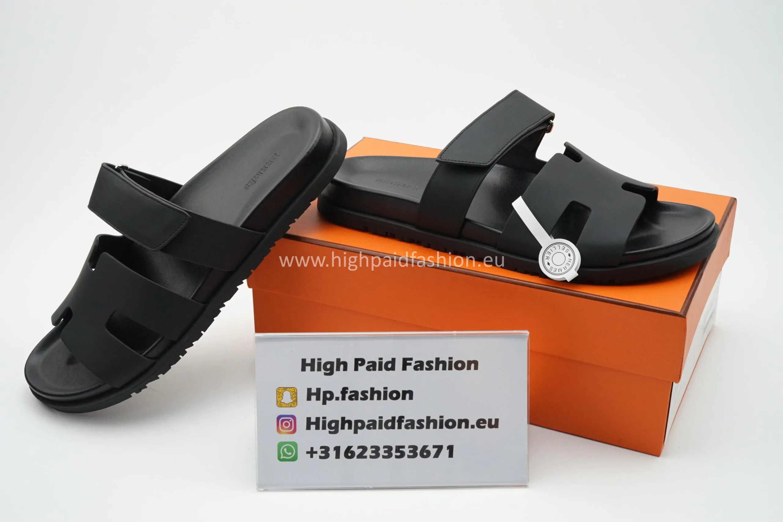 Hermes Chyper Sandals Black - Bild 3