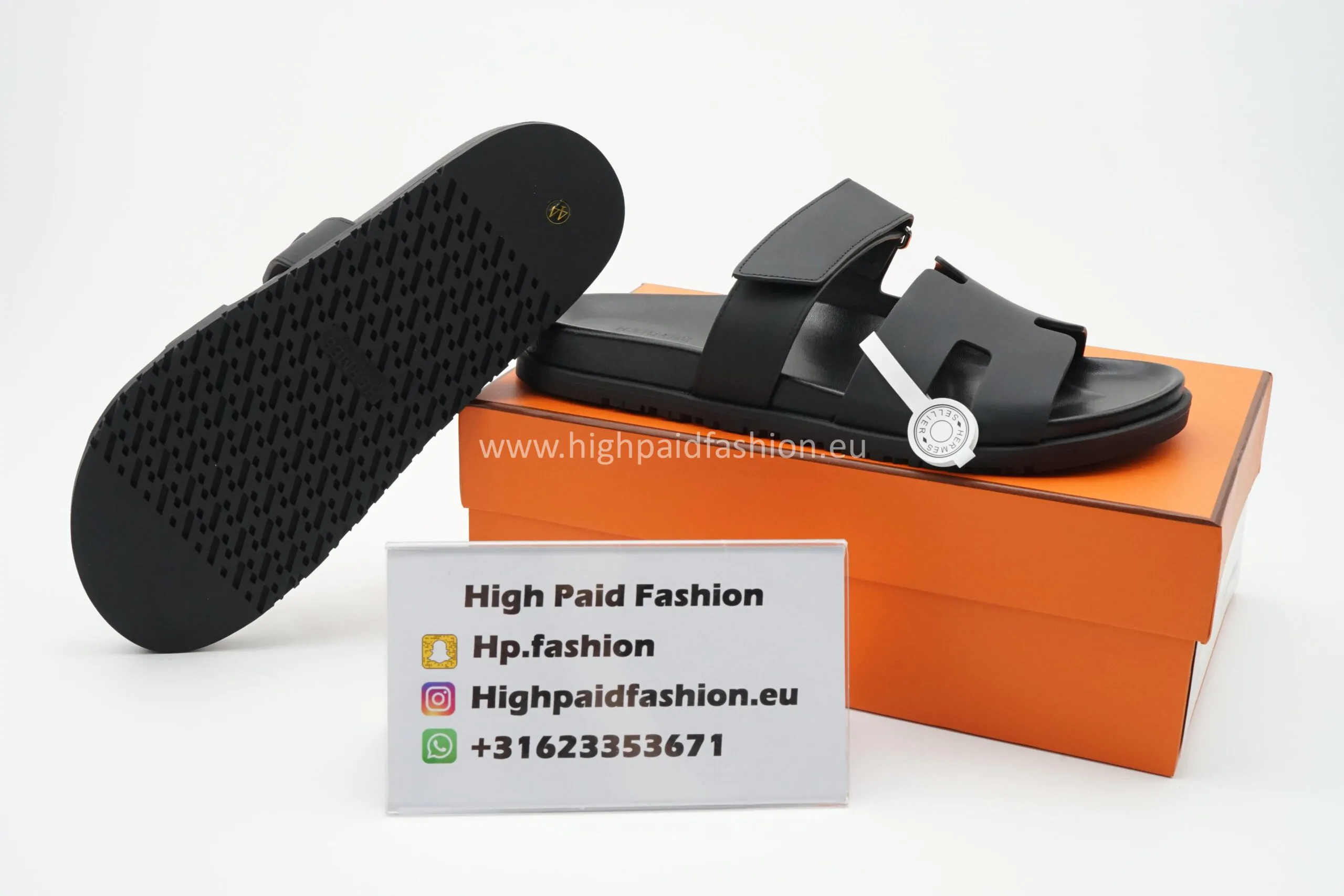Hermes Chyper Sandals Black - Bild 4