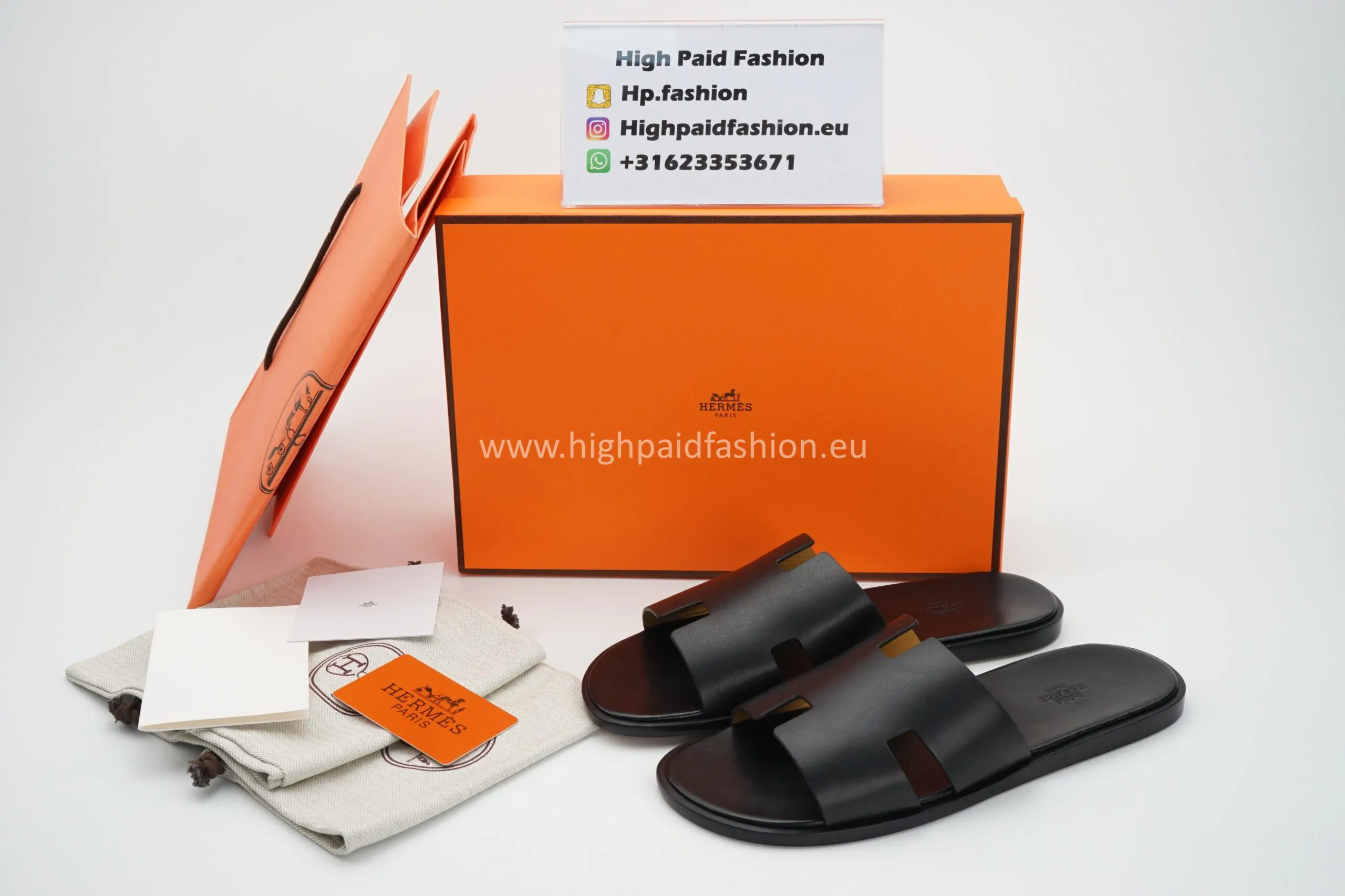 Hermes Izmir Sandals Tripple Black - Afbeelding 2