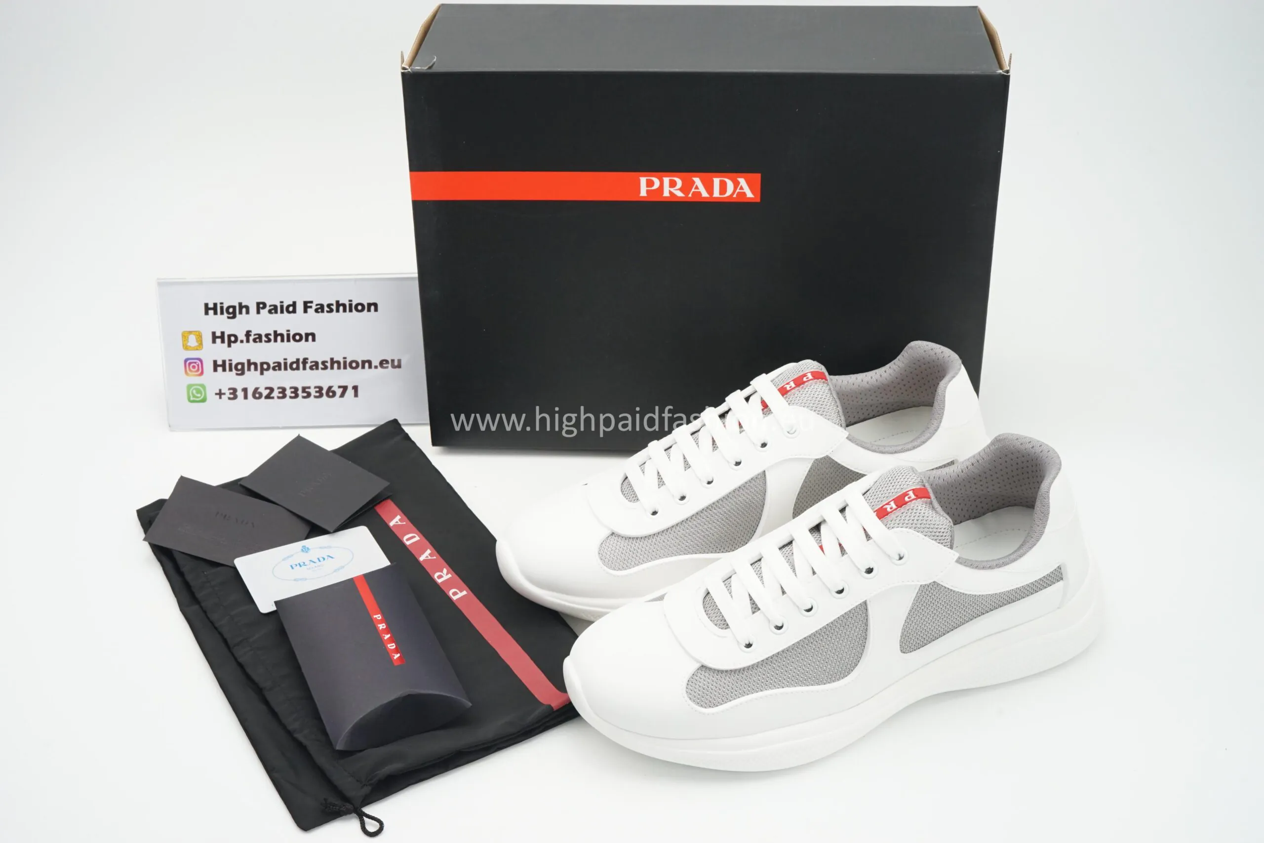 Prada America Cup Rubber White - Afbeelding 2