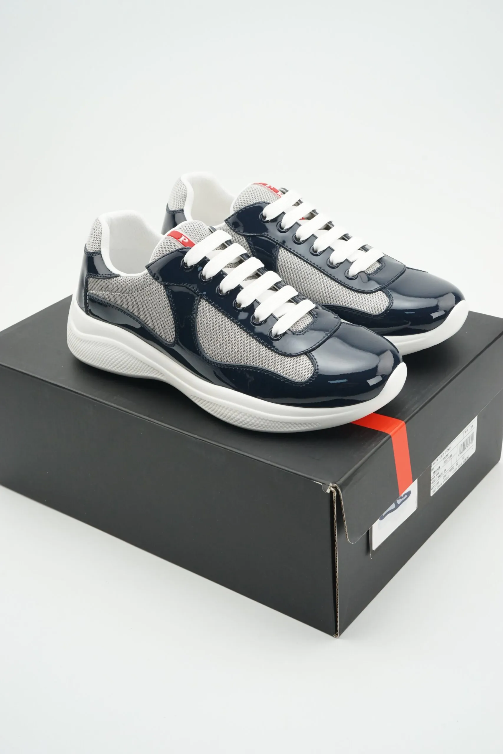 Prada America Cup Patent Royal Blue