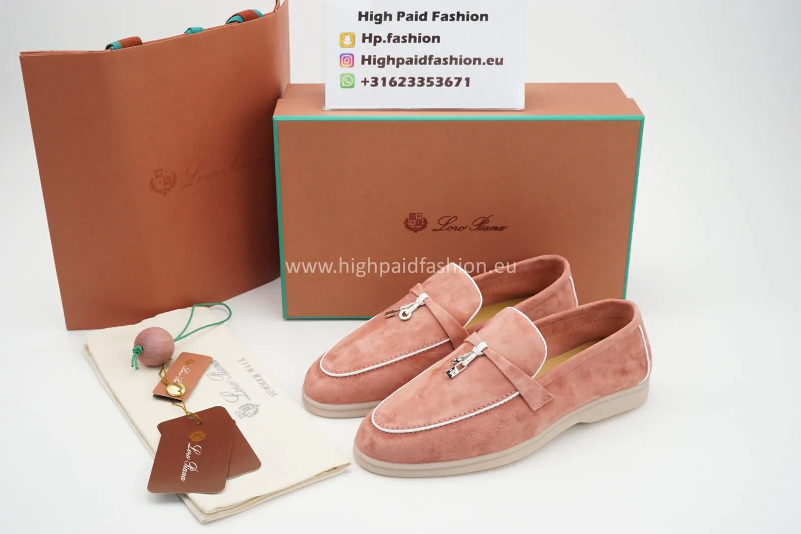 Loro Piana Babouche Charm Walk Loafers Pink - Afbeelding 2