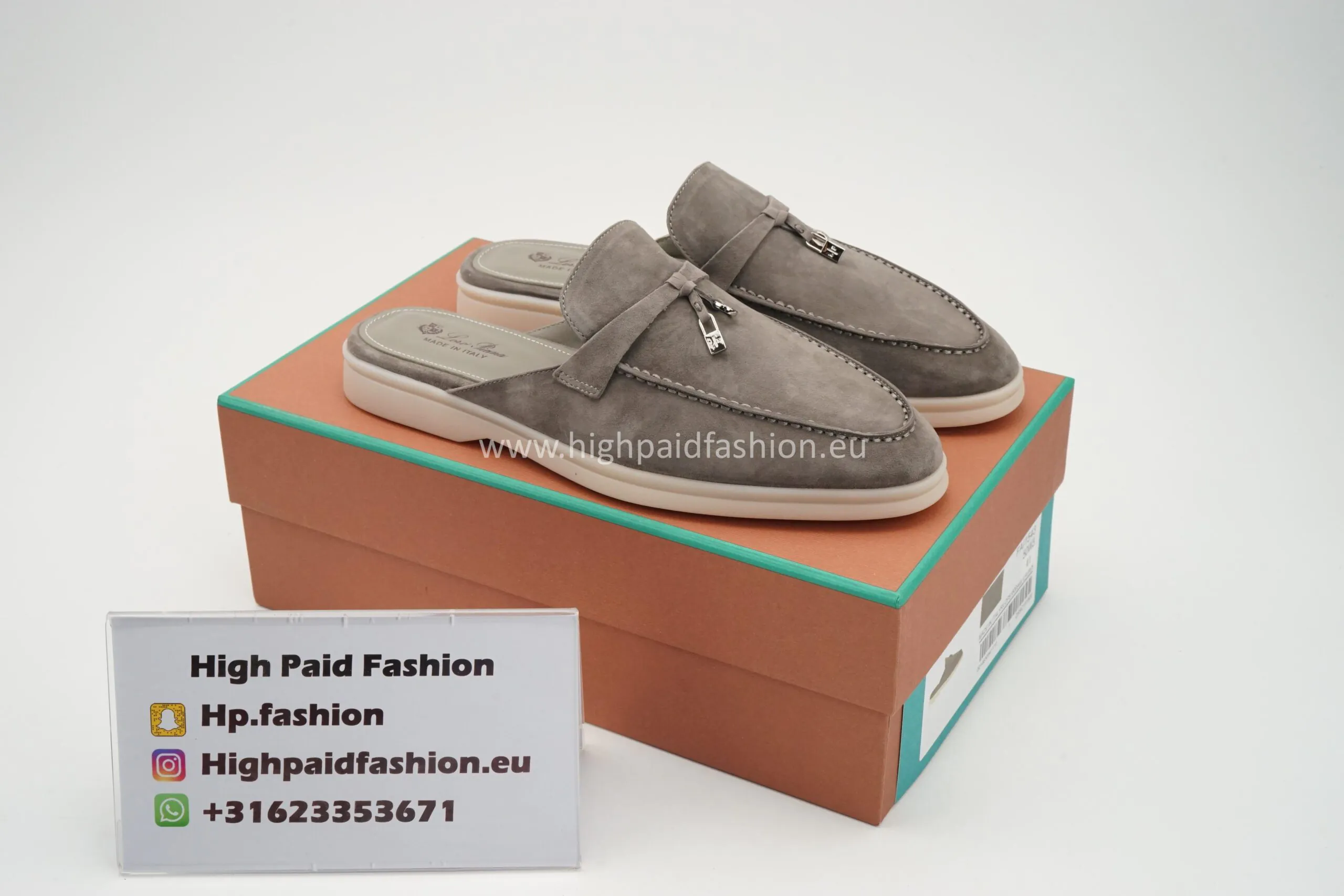 Loro Piana Baboucha Charm Walk Grey