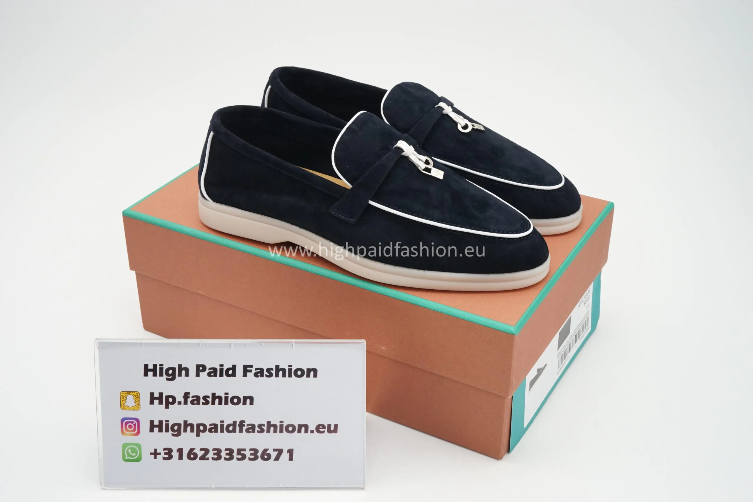 Loro Piana Babouche Charm Walk Loafers Black