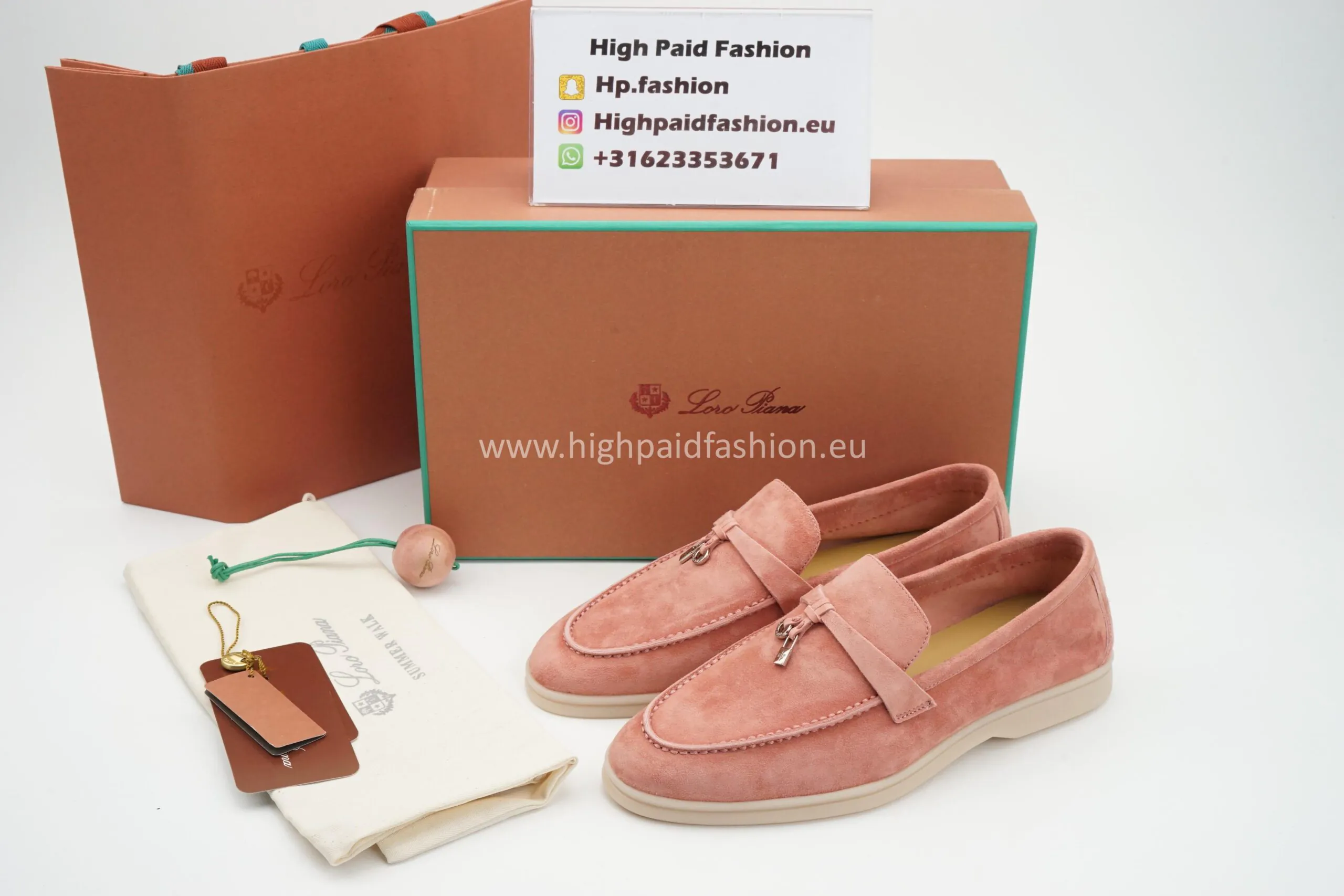Loro Piana Summer Charms Walk Loafers Pink - Afbeelding 2