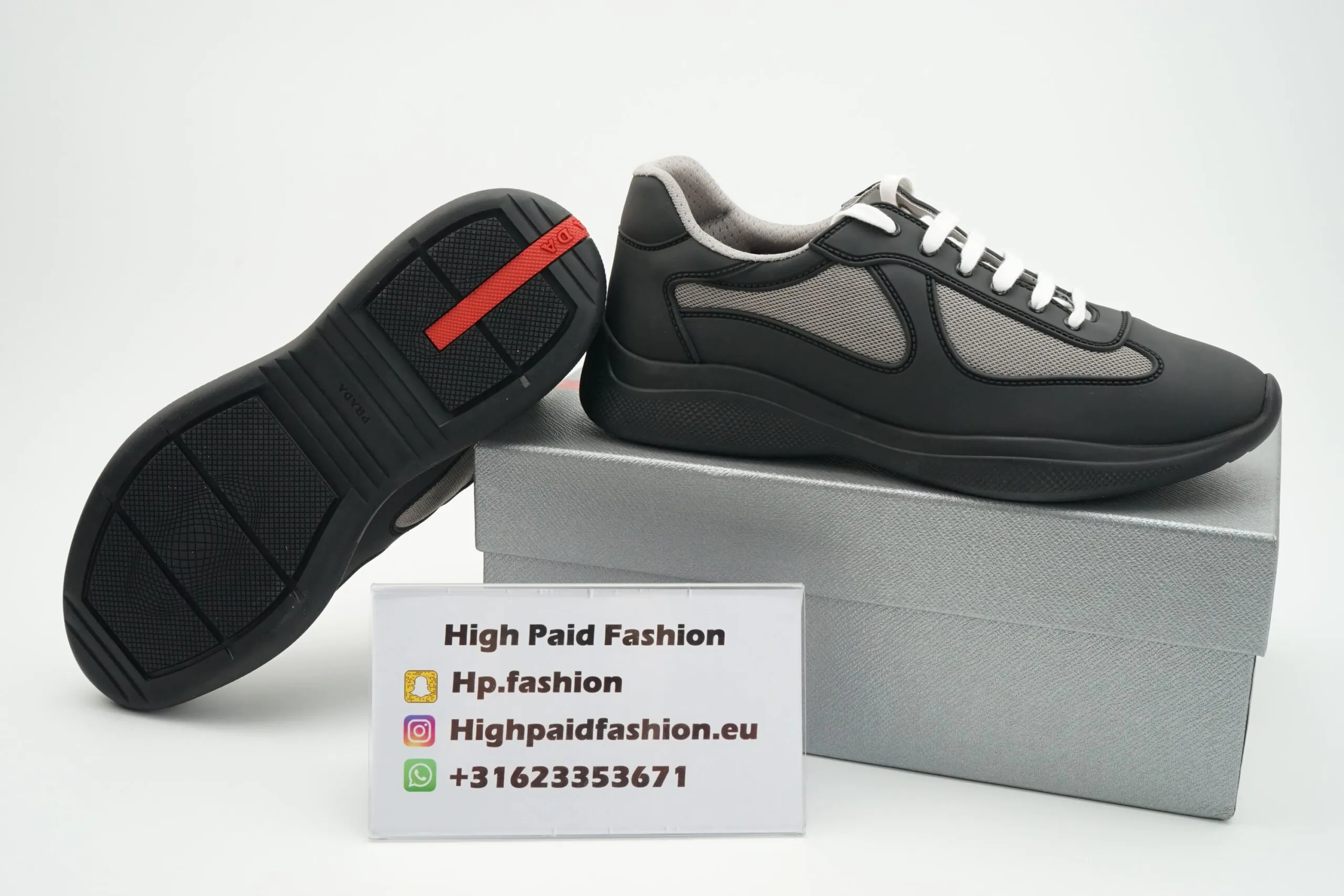 Prada America Cup Rubber Black - Afbeelding 4