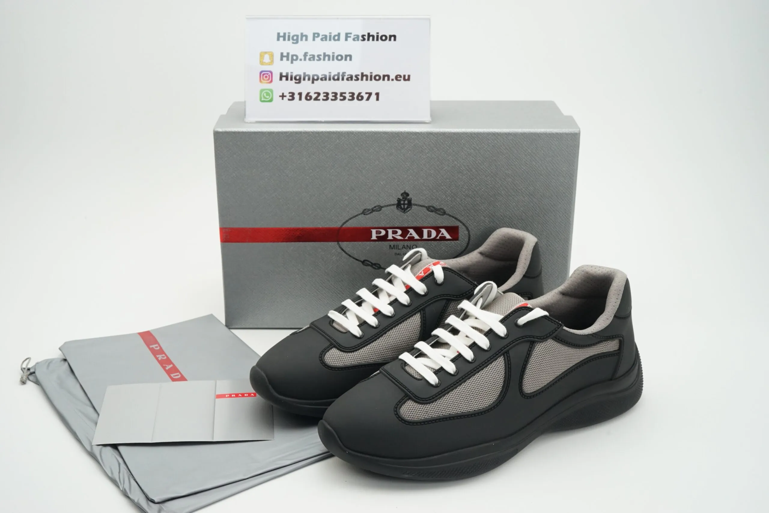 Prada America Cup Rubber Black - Afbeelding 2