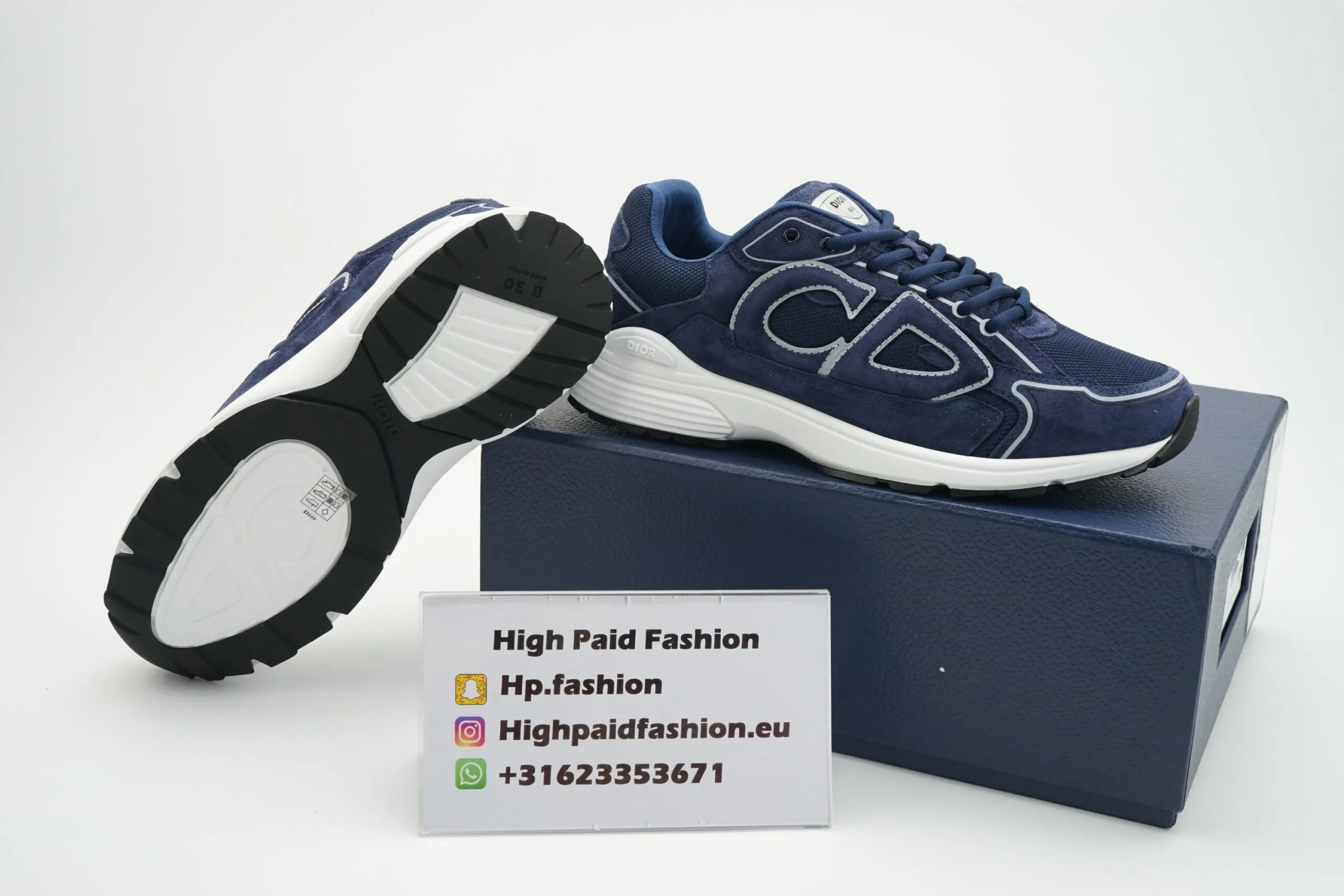 Dior B30 Blue Cow Velvet - Afbeelding 4