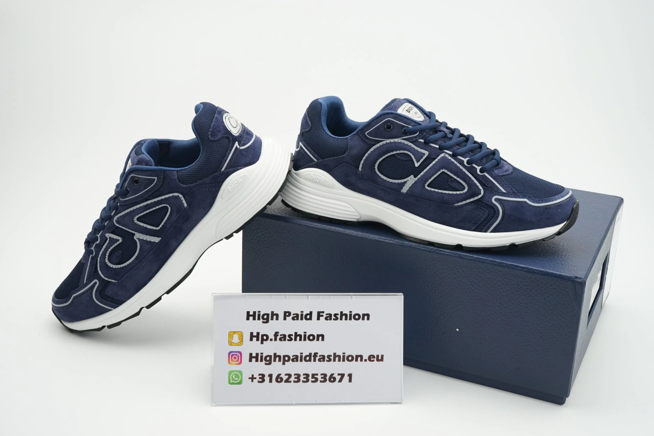 Dior B30 Blue Cow Velvet - Afbeelding 3