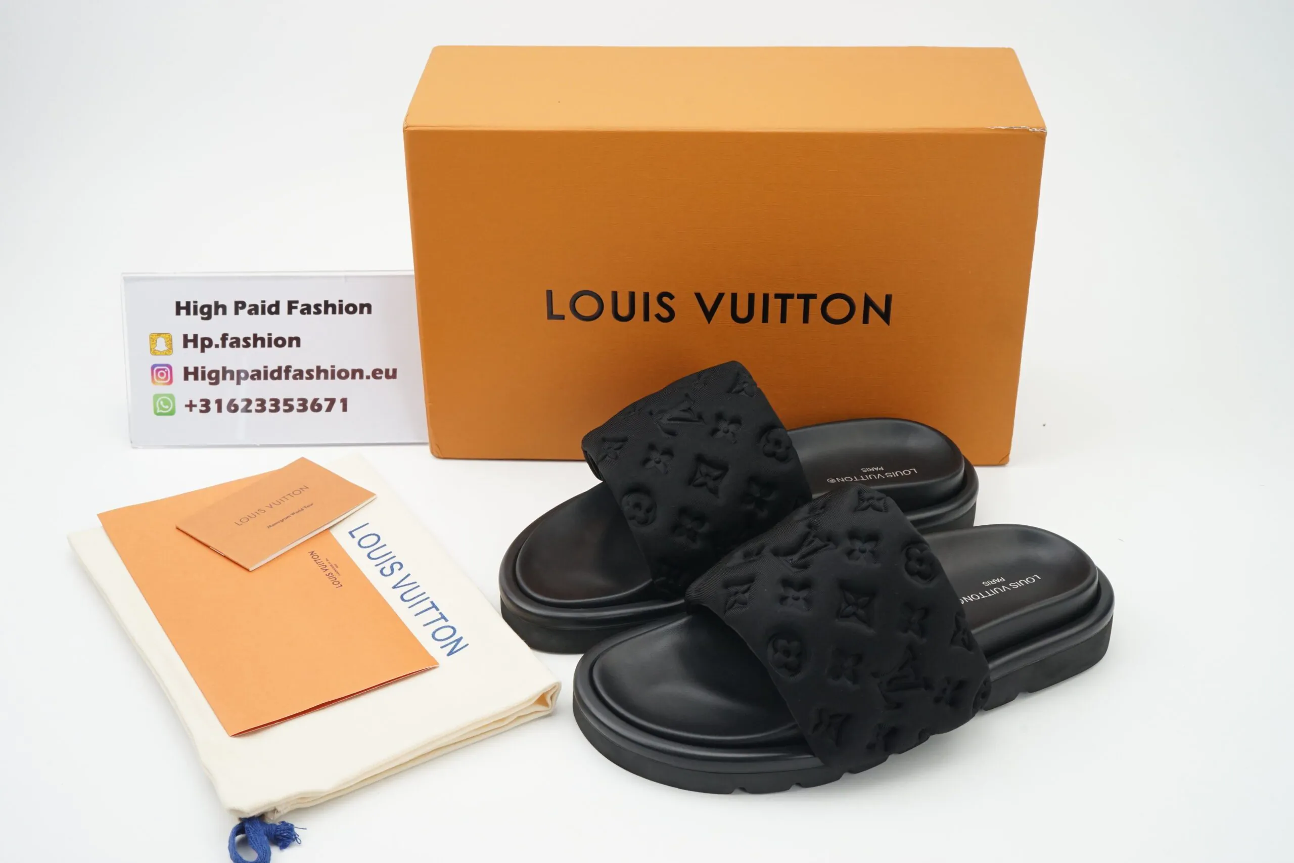 Louis Vuitton Pool Pillow Flat Comfort Mule Sandels Black - Afbeelding 2