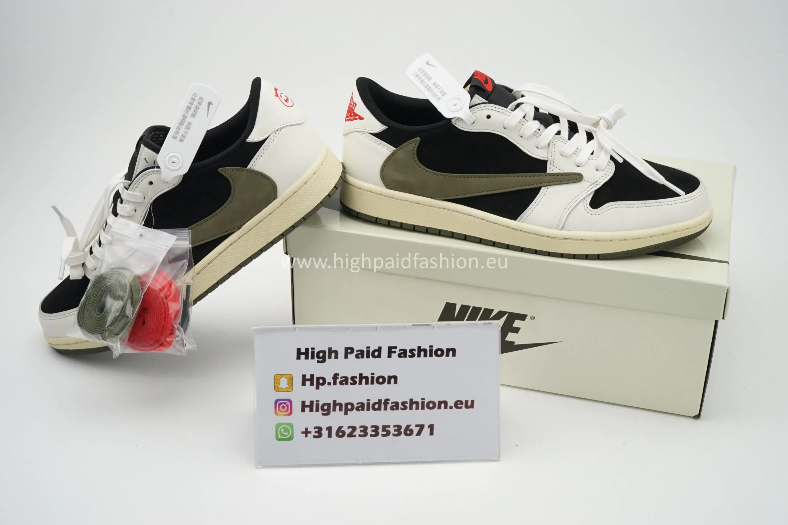 Nike Travis Scott x Air Jordan 1 Low Olive - Afbeelding 3