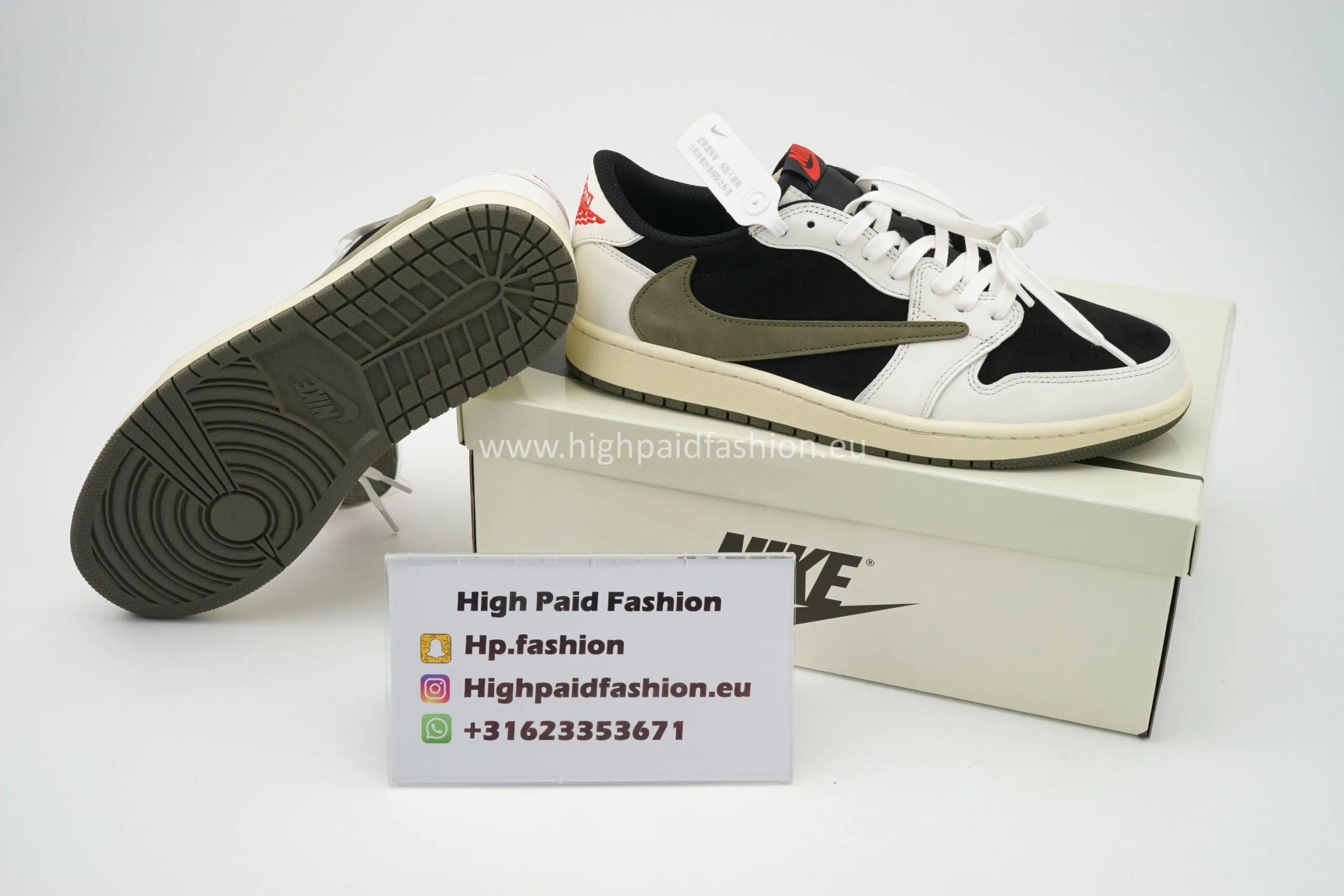 Nike Travis Scott x Air Jordan 1 Low Olive - Afbeelding 4