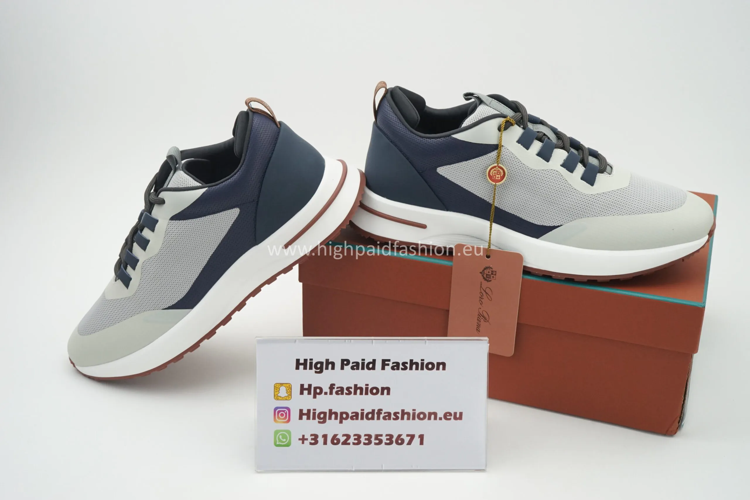 Loro Piana Week End Walk Sneakers Technical Mesh Flaxen - Afbeelding 3