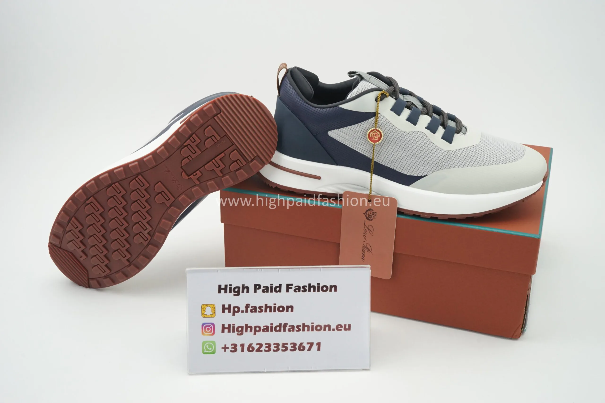 Loro Piana Week End Walk Sneakers Technical Mesh Flaxen - Afbeelding 4